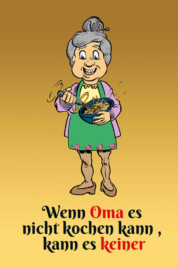 [LA-111949-H] Holzschild 30x20 cm Wenn Oma es nicht kochen kann Opa