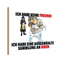 Holzschild 20x30 cm keine Freunde Sammlung an Irren Spruch Zitat
