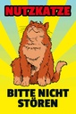 Holzschild 30x20 cm Nutzkatze bitte nicht stören Warnschild Hinweisschild