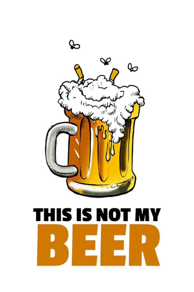 [LA-112148-H] Holzschild 30x20 cm Alkohol This is not my beer Bier