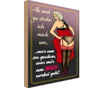 Holzschild 30x20 cm Pinup m Pin Up ab und zu drehe ich mich um Arsch