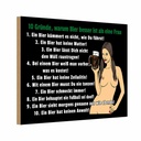 Holzschild 20x30 cm Pinup 10 Gründe Bier besser als Frau Pin Up