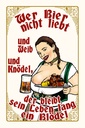 Holzschild 30x20 cm Pinup wer Bier nicht liebt ein Blödel Pin Up
