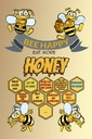 Holzschild 30x20 cm Bee happy eat more honey Honig