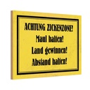 Holzschild 20x30 cm Achtung Zickenzone Warnschild Hinweisschild