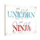 Holzschild 20x30 cm 5% unicorn 95% ninja Dekoration
