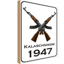 Holzschild 30x20 cm Gewehr Kalaschnikow 1947 Dekoration