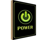 Holzschild 30x20 cm Power Taste Dekoration