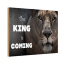 Holzschild 20x30 cm Löwe The King is coming Dekoration