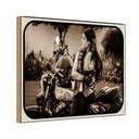 Holzschild 20x30 cm Motorrad Bike Bildmotiv Girl Frau biker Pinup Auto Garage Werkstatt