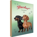Holzschild 30x20 cm Hund Dackel Deutschland 1888 Tier Haustier