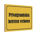 Holzschild 20x30 cm Privatgrundstück betreten Warnschild Hinweisschild
