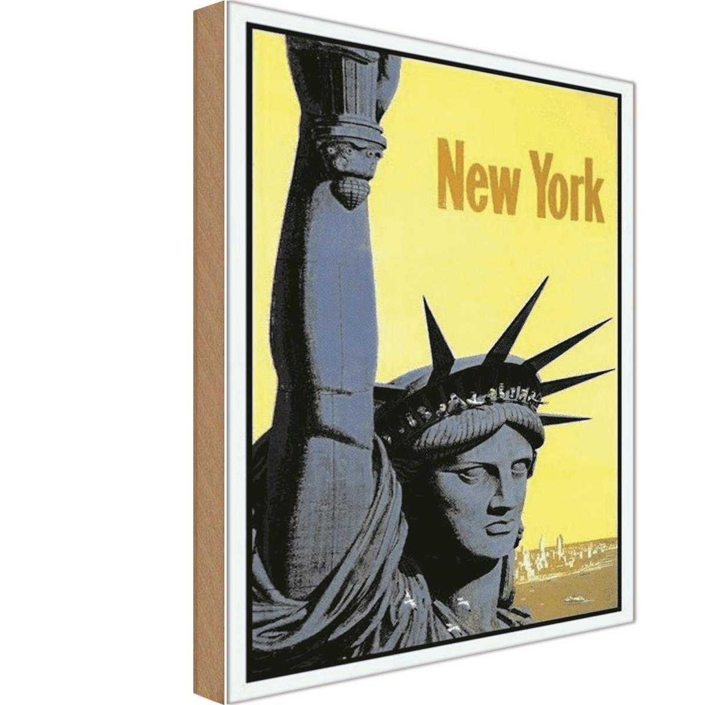 [LA-113899-H] Holzschild 30x20 cm New York Statue of Liberty Amerika USA