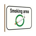 Holzschild 20x30 cm Smoking area Raucherraum