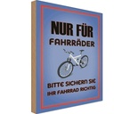 Holzschild 30x20 cm Parken nur für Fahrräder sicher sie ihr Parkplatzschild