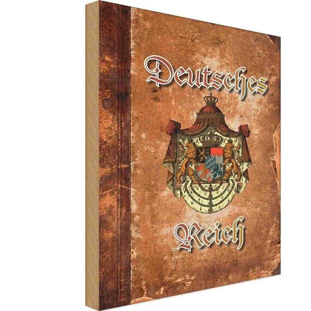 [LA-114190-H] Holzschild 30x20 cm Deutsches Reich Wappen Flagge Fahne