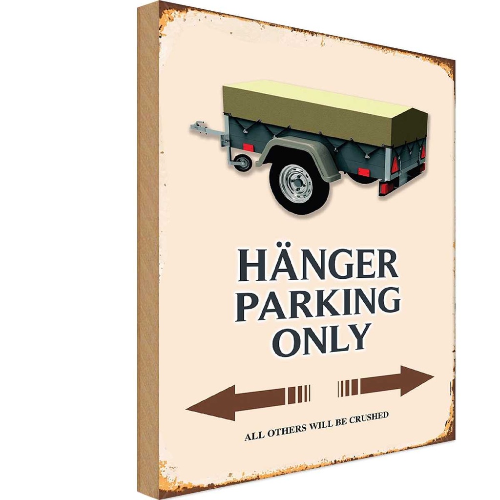 [LA-114203-H] Holzschild 20x30 cm Hänger parking only all others Parkplatzschild