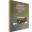 Holzschild 30x20 cm Hänger parking only Parkplatzschild
