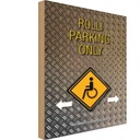 Holzschild 30x20 cm Parken Rolli parking only Parkplatzschild