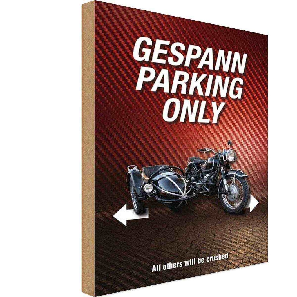 [LA-114263-H] Holzschild 30x20 cm gespann parking only all others Parkplatzschild