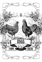 Holzschild 30x20 cm EGGS farm fresh est. 1886 Hofladen Marktstand Laden