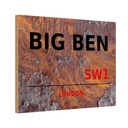 Holzschild 20x30 cm Street Big Ben SW1 England