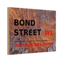 Holzschild 20x30 cm Bond Street W1 England
