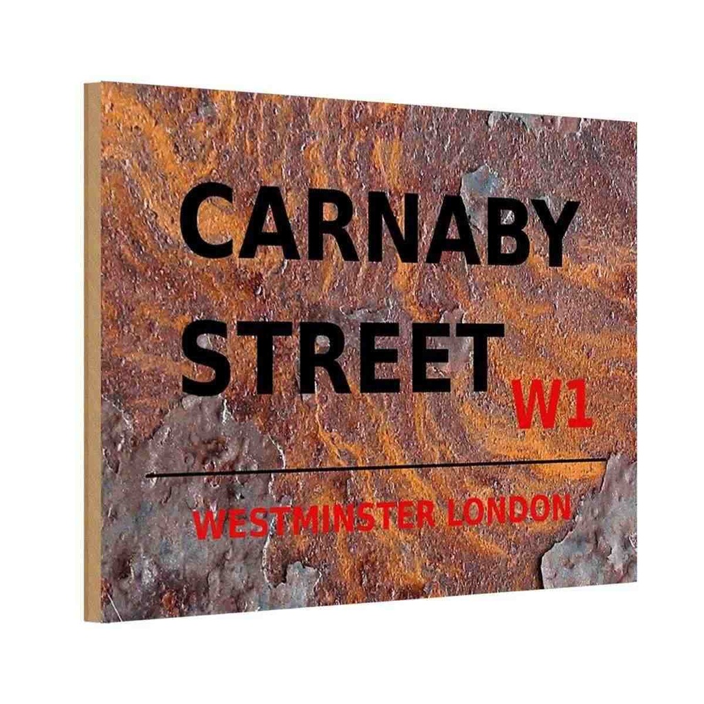 [LA-114329-H] Holzschild 20x30 cm Westminster Carnaby Street W1 England
