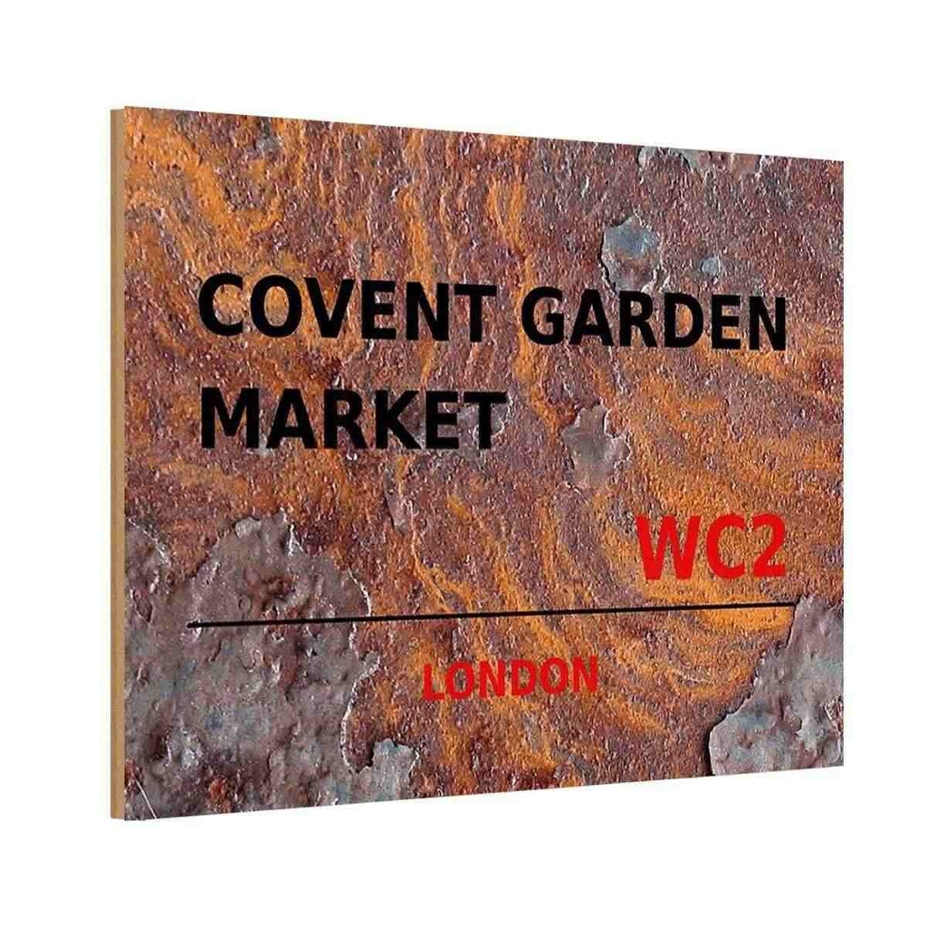 [LA-114335-H] Holzschild 20x30 cm Covent Garden Market WC2 England