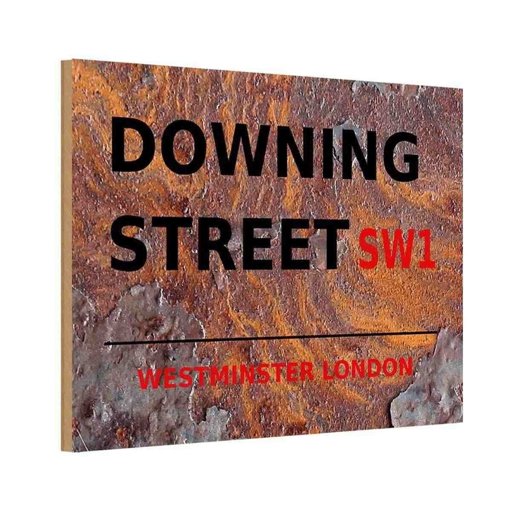 [LA-114337-H] Holzschild 20x30 cm Westminster downing Street SW1 England