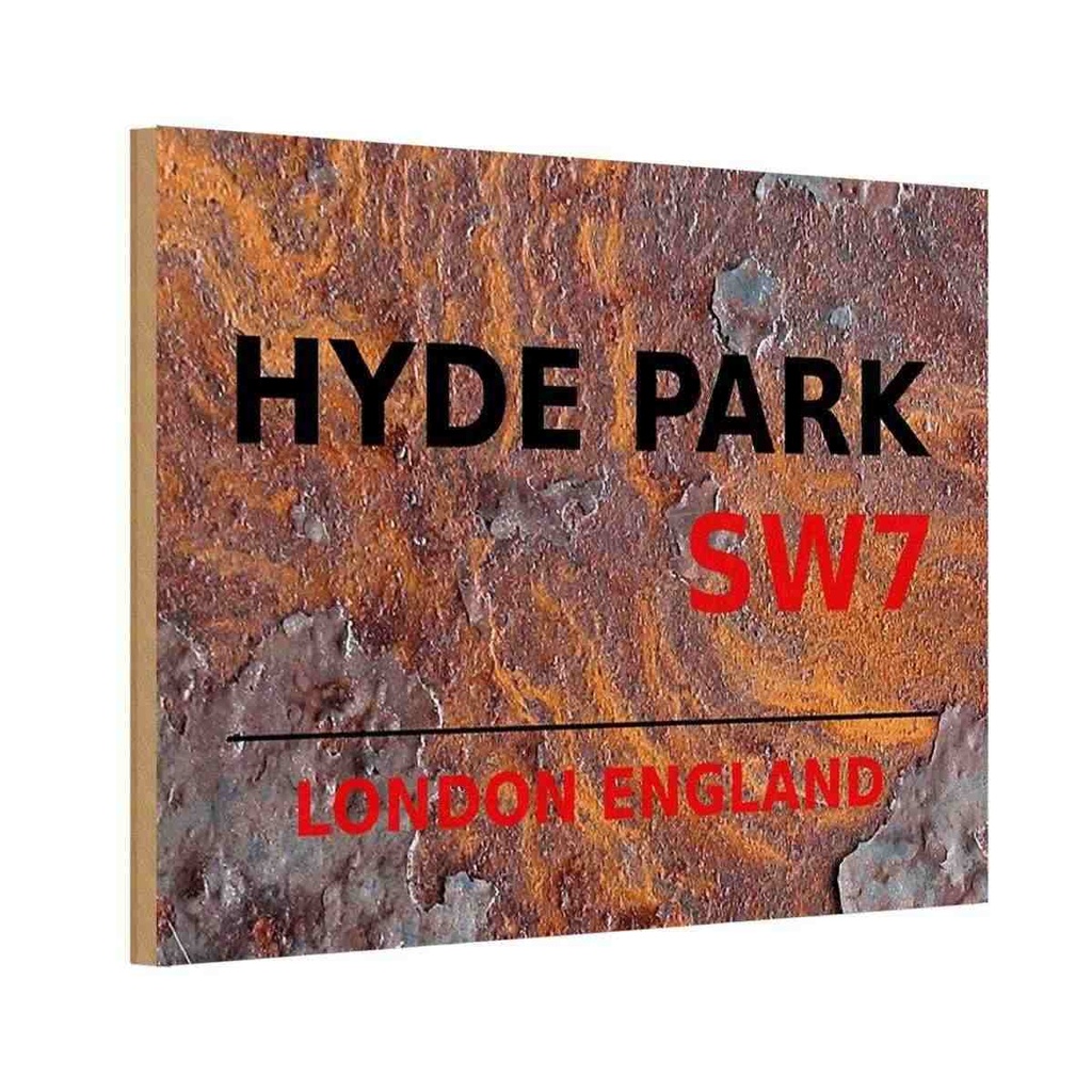 [LA-114347-H] Holzschild 20x30 cm England Hyde Park SW7
