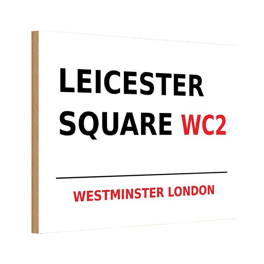 [LA-114356-H] Holzschild 20x30 cm Westminster Leicester Square WC2 England
