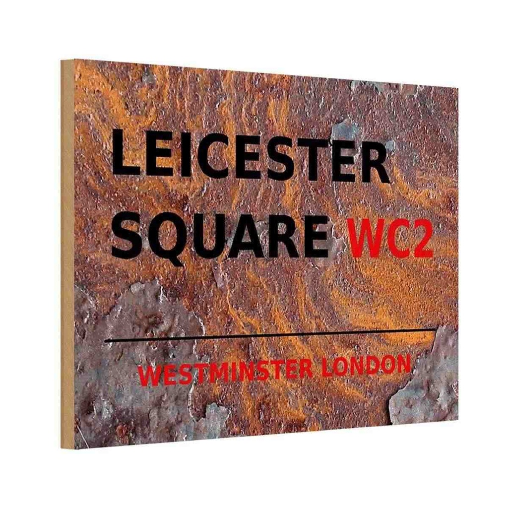 [LA-114357-H] Holzschild 20x30 cm Westminster Leicester Square WC2 England