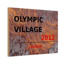 Holzschild 20x30 cm Olympic Village 2012 England