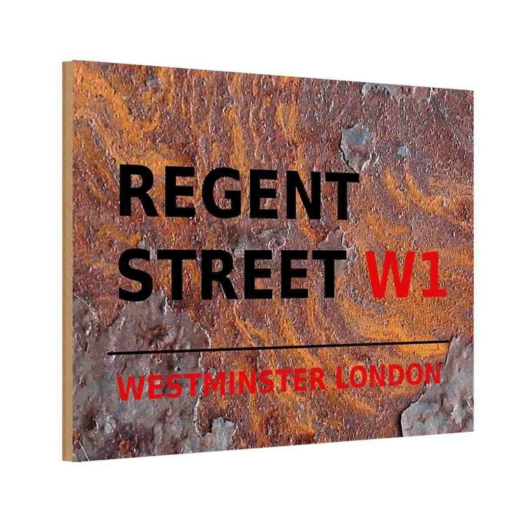 [LA-114379-H] Holzschild 20x30 cm Westminster Regent Street W1 England