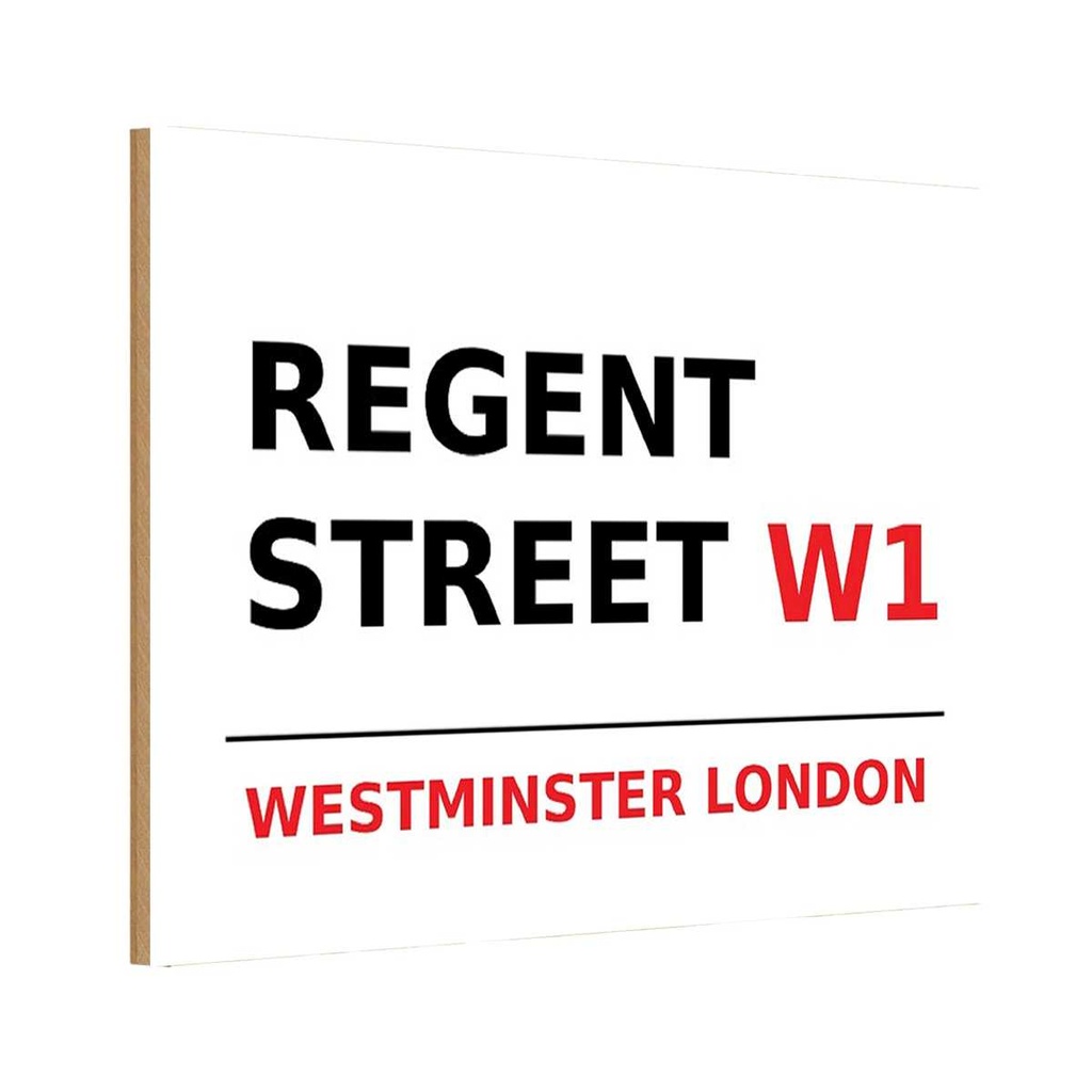[LA-114380-H] Holzschild 20x30 cm Westminster Regent Street W1 England