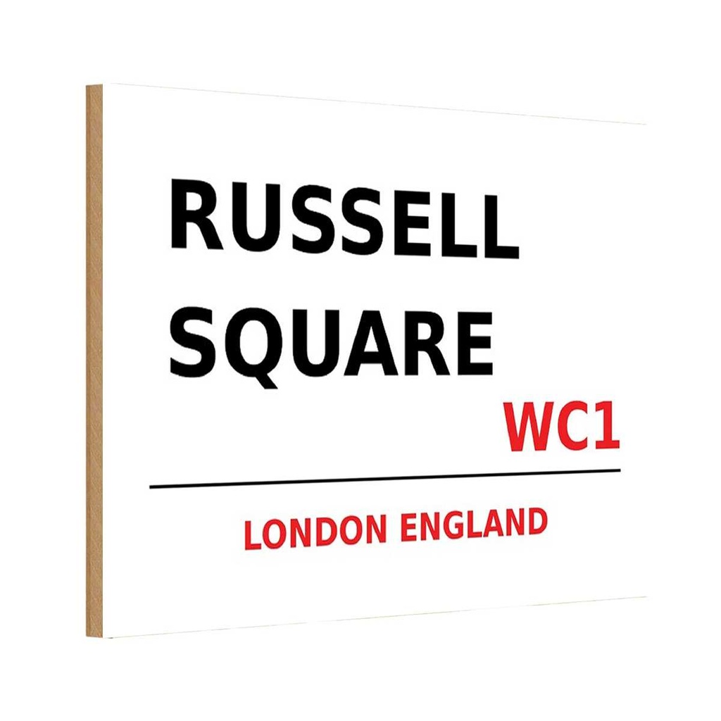 [LA-114381-H] Holzschild 20x30 cm England Russell Square WC1