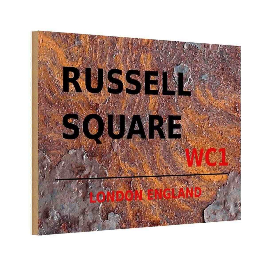 [LA-114382-H] Holzschild 20x30 cm England Russell Square WC1