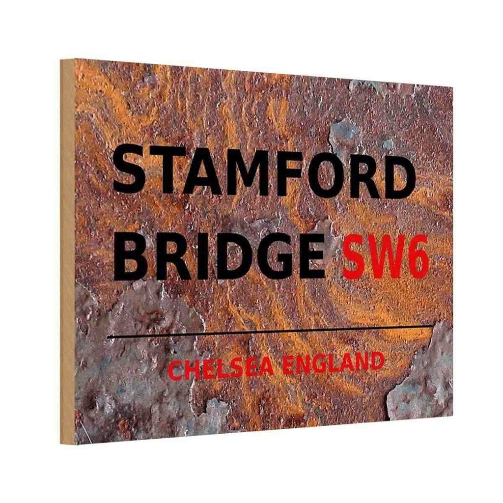 [LA-114392-H] Holzschild 20x30 cm England Stamford Bridge SW6