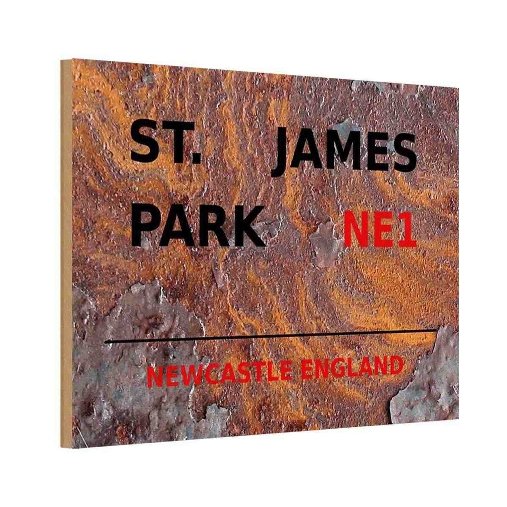 [LA-114394-H] Holzschild 20x30 cm Newcastle St. James Park NE1 England