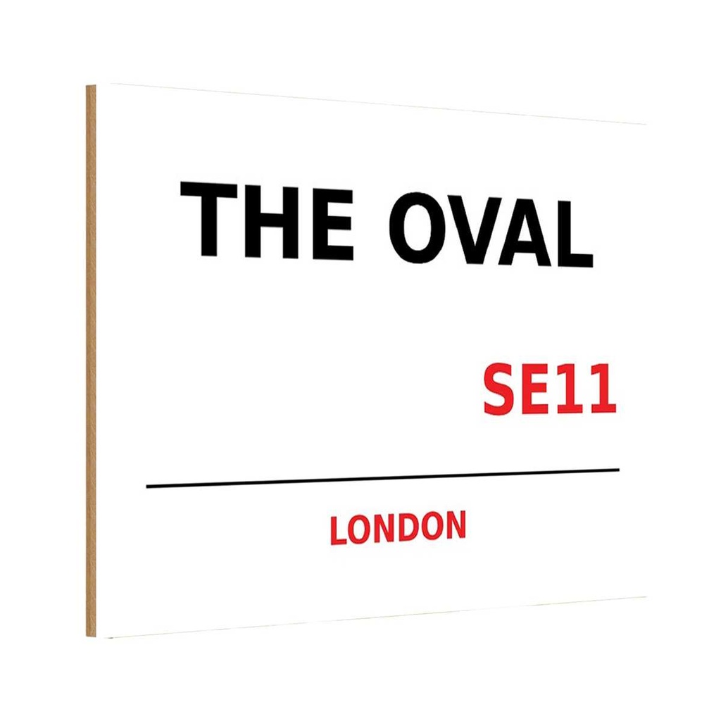 [LA-114397-H] Holzschild 20x30 cm The Oval SE11 England