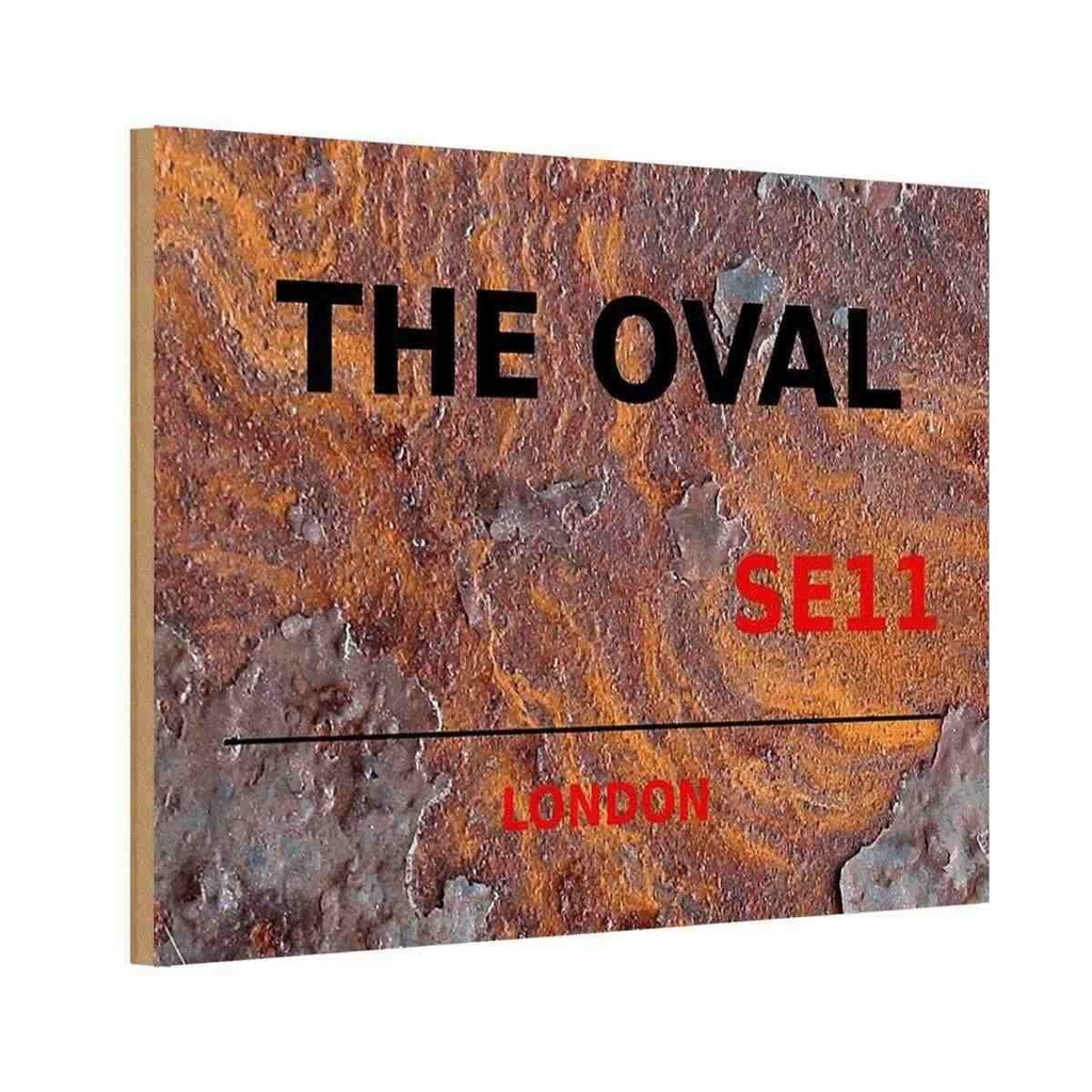[LA-114398-H] Holzschild 20x30 cm The Oval SE11 England
