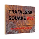Holzschild 20x30 cm Westminster Trafalgar Square WC2 England