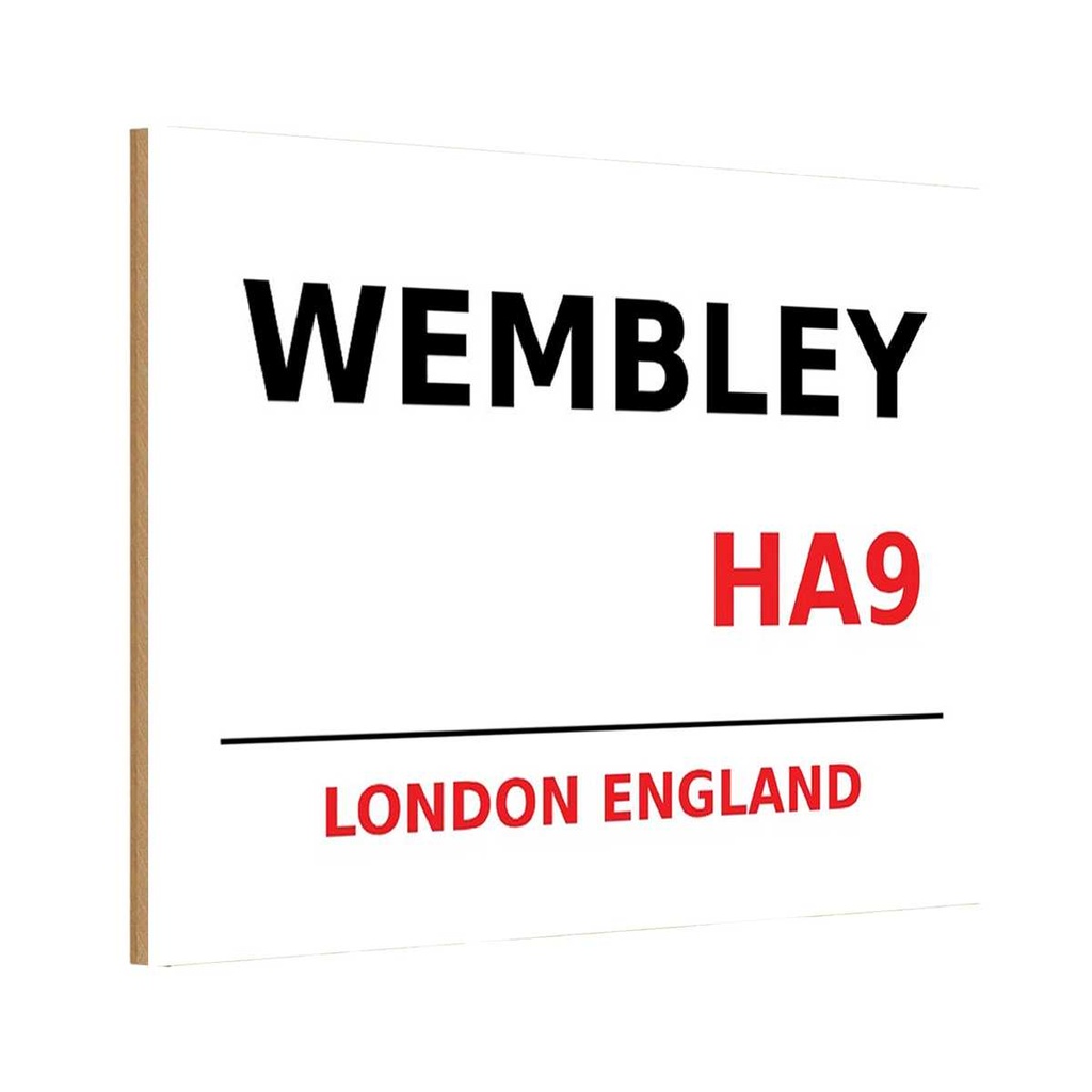 [LA-114412-H] Holzschild 20x30 cm England Wembley HA9