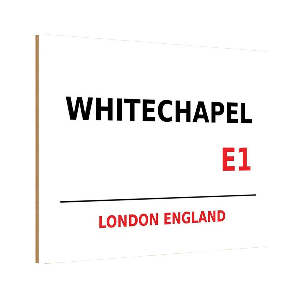 [LA-114415-H] Holzschild 20x30 cm England Whitechapel E1