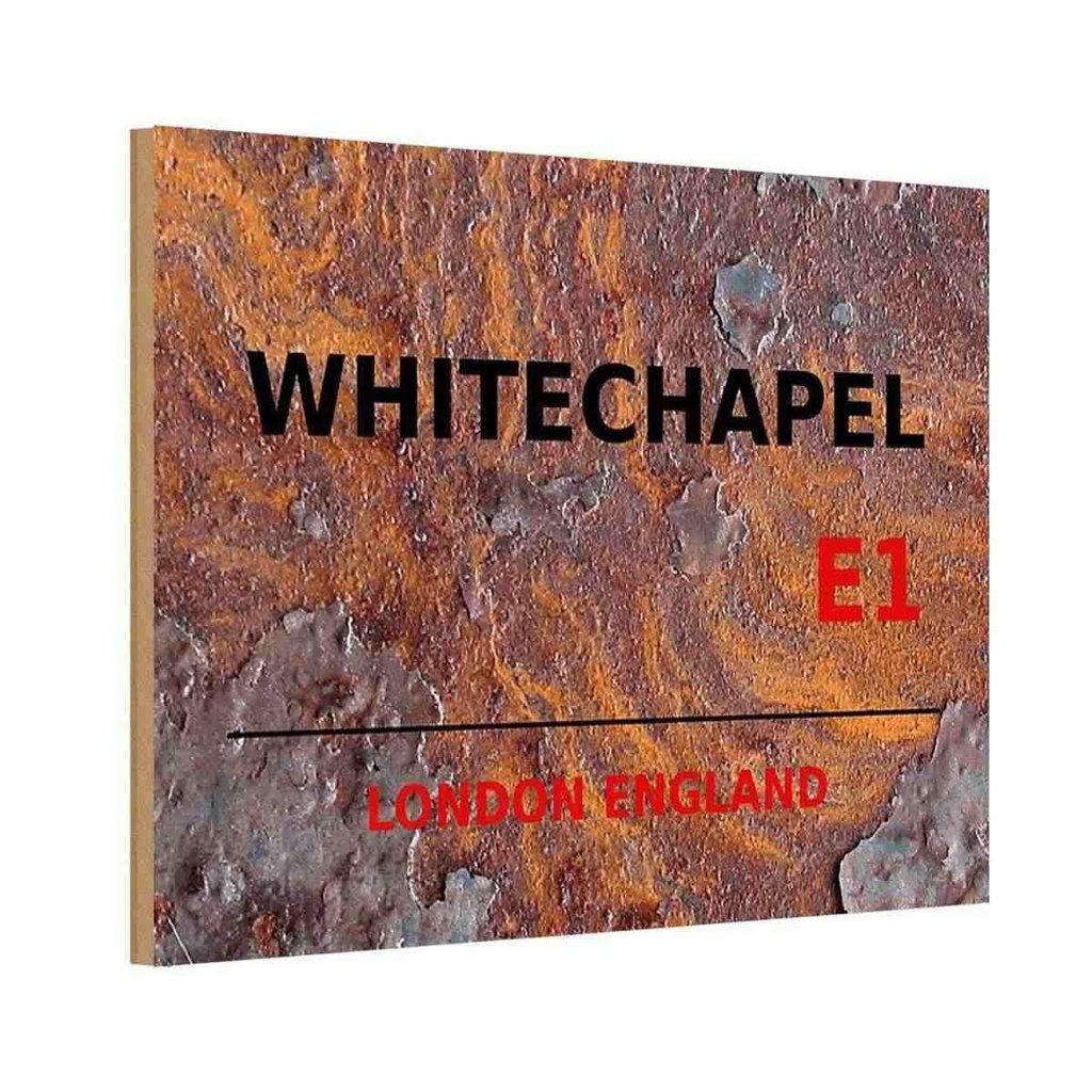 [LA-114416-H] Holzschild 20x30 cm England Whitechapel E1