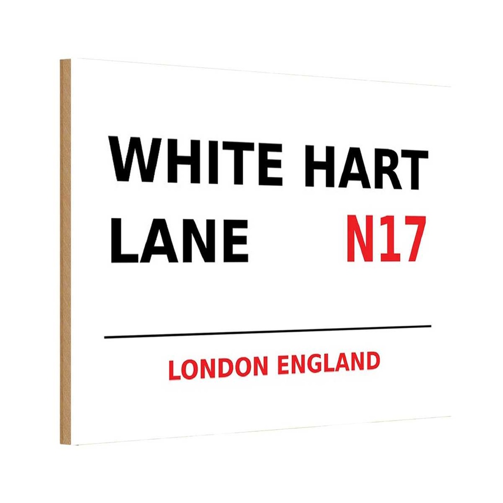 [LA-114417-H] Holzschild 20x30 cm England White Hart Lane N17