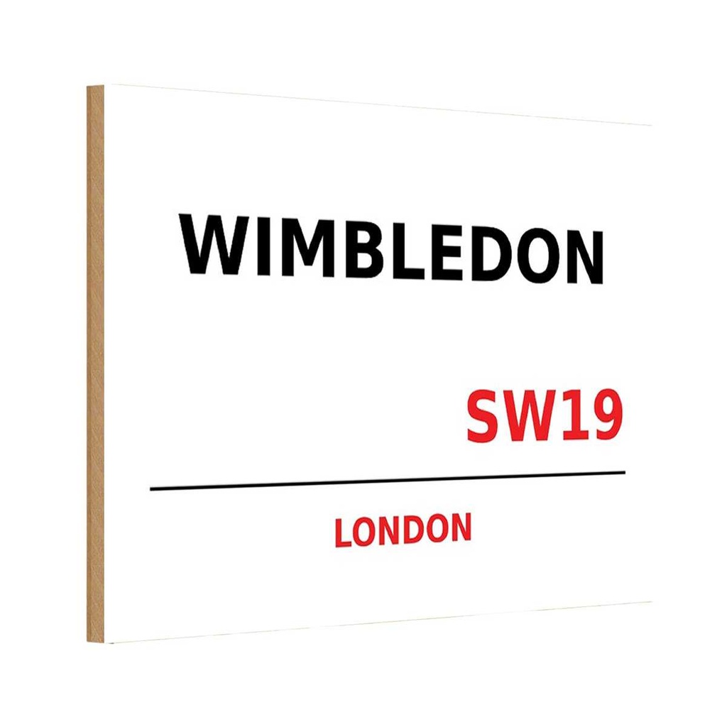 [LA-114419-H] Holzschild 20x30 cm Wimbledon SW19 England