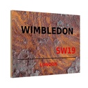 Holzschild 20x30 cm Wimbledon SW19 rust Europa