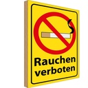 Holzschild 30x20 cm Rauchen Verbot Warnschild Hinweisschild